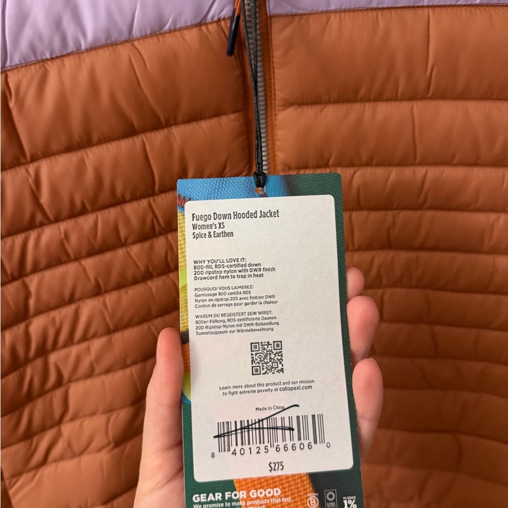 Cotopaxi Women’s Fuego Down Hooded Jacket
New with tags!
Size X-Small - Picture 2 of 9